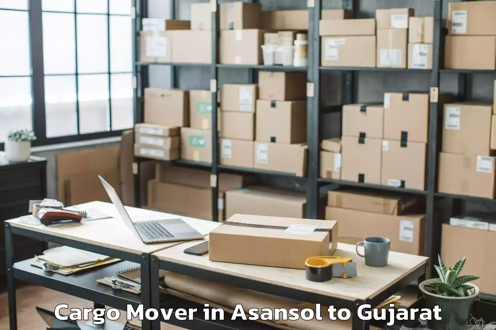 Professional Asansol to Sardarkrushinagar Dantiwada Ag Cargo Mover